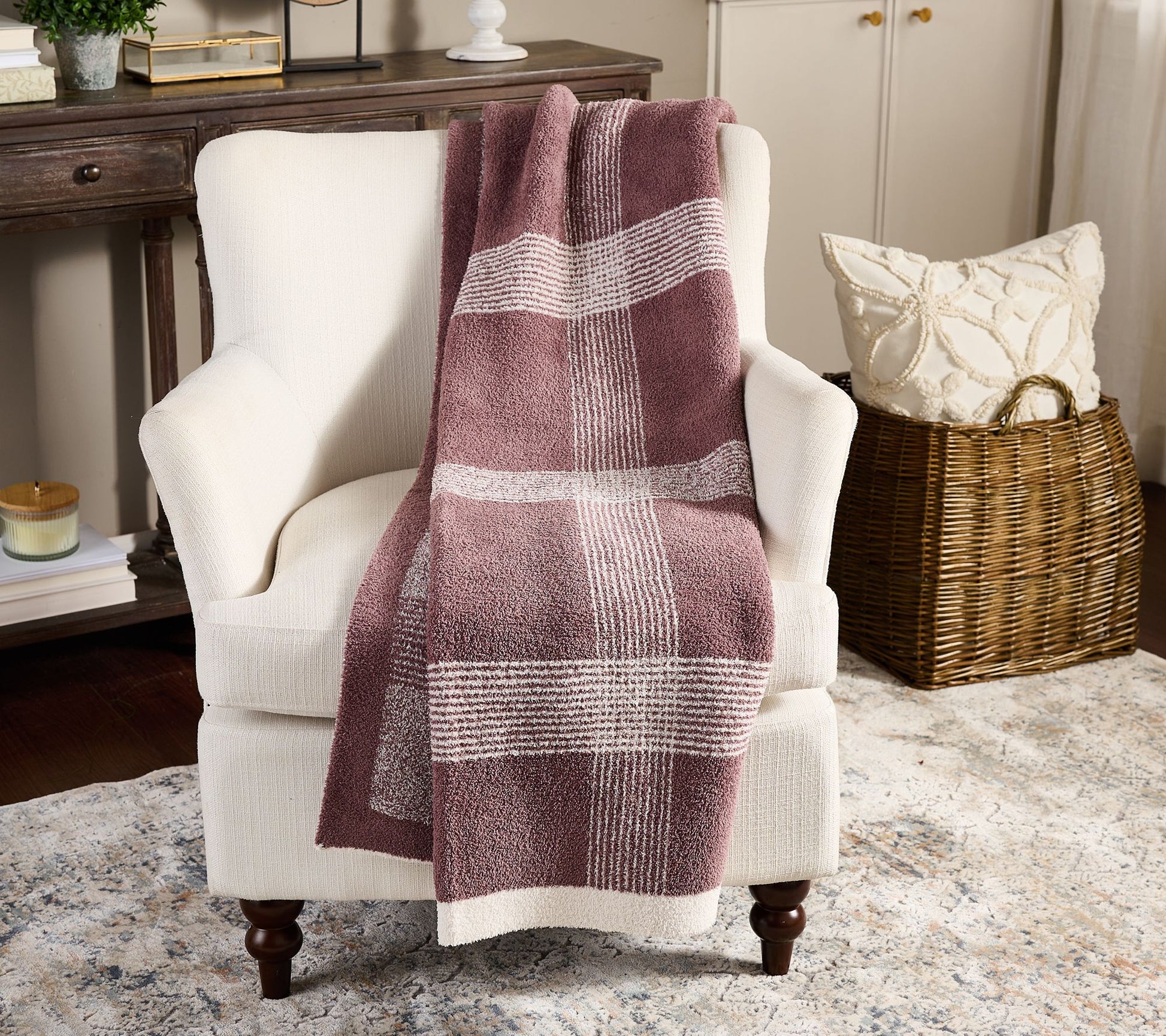 Barefoot Dreams CozyChic Classic Plaid 45"x60" Blanket
