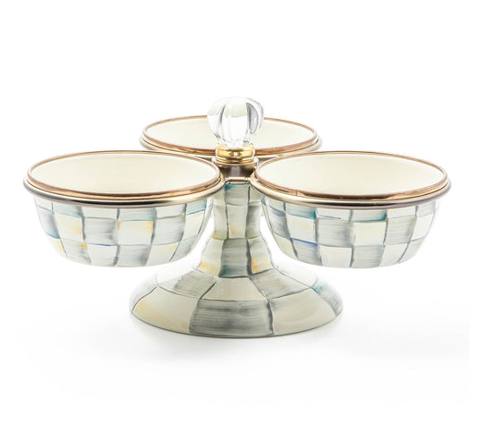 MacKenzie-Childs Sterling Check Triplicity