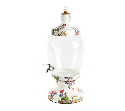 MacKenzie-Childs White Flower Market Beverage Hostess