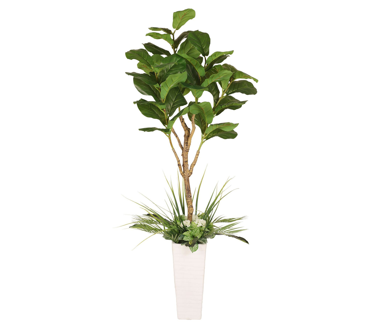 Puleo International 6 ft. Artificial Fiddle Leaf Ficus Tree