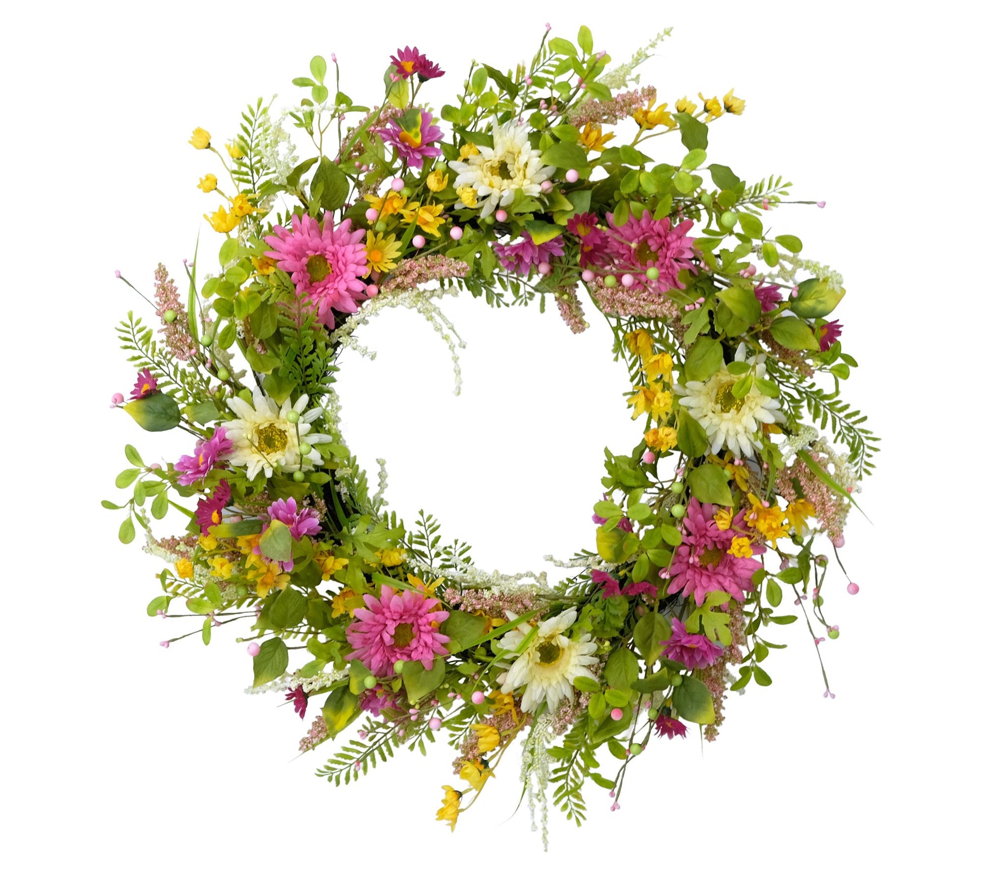 Puleo International 30" Spring Door Wreath Multicolor