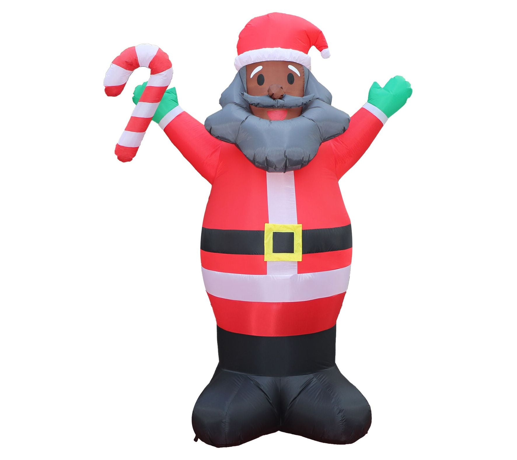 Fraser Hill Farm 10-Ft. Tall Prelit African American Santa H