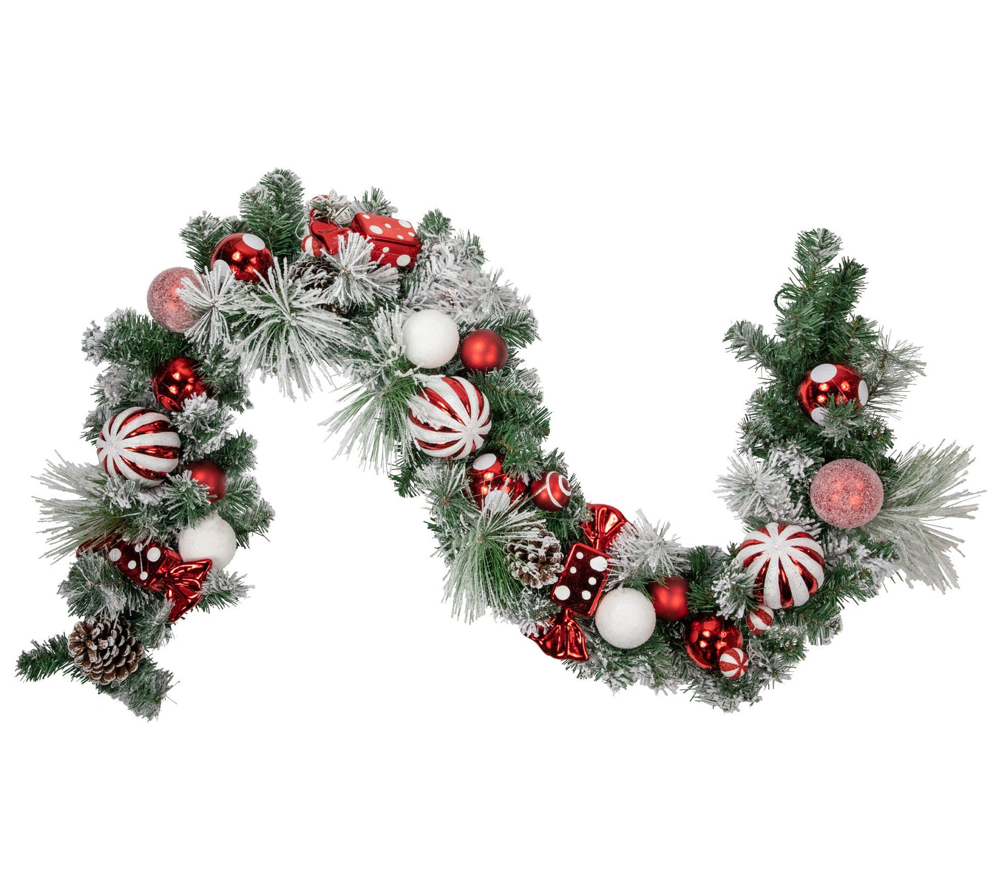 Northlight 6' Pine Garland with Candy Ornaments& Pinecones
