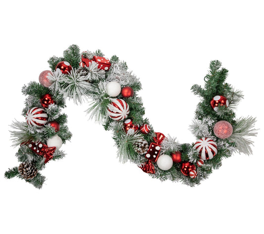 Northlight 6' Pine Garland with Candy Ornaments& Pinecones