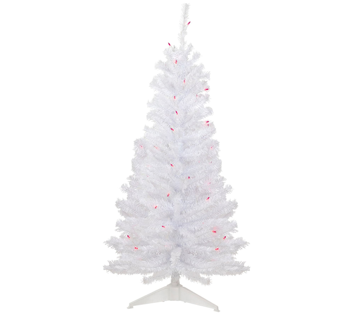 Northlight 4' Woodbury White Pine Slim Tree  Pink Lights