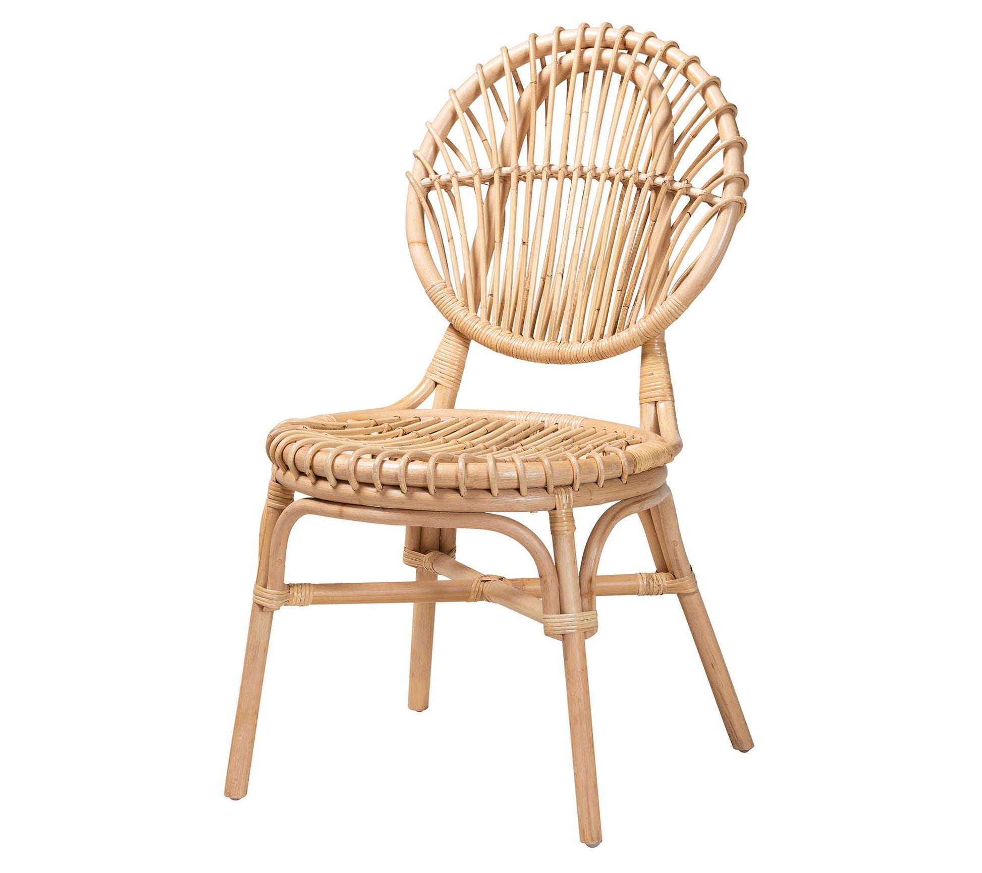 bali & pari Iris Natural Brown Rattan Dining Chair