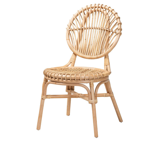 bali & pari Iris Natural Brown Rattan Dining Chair