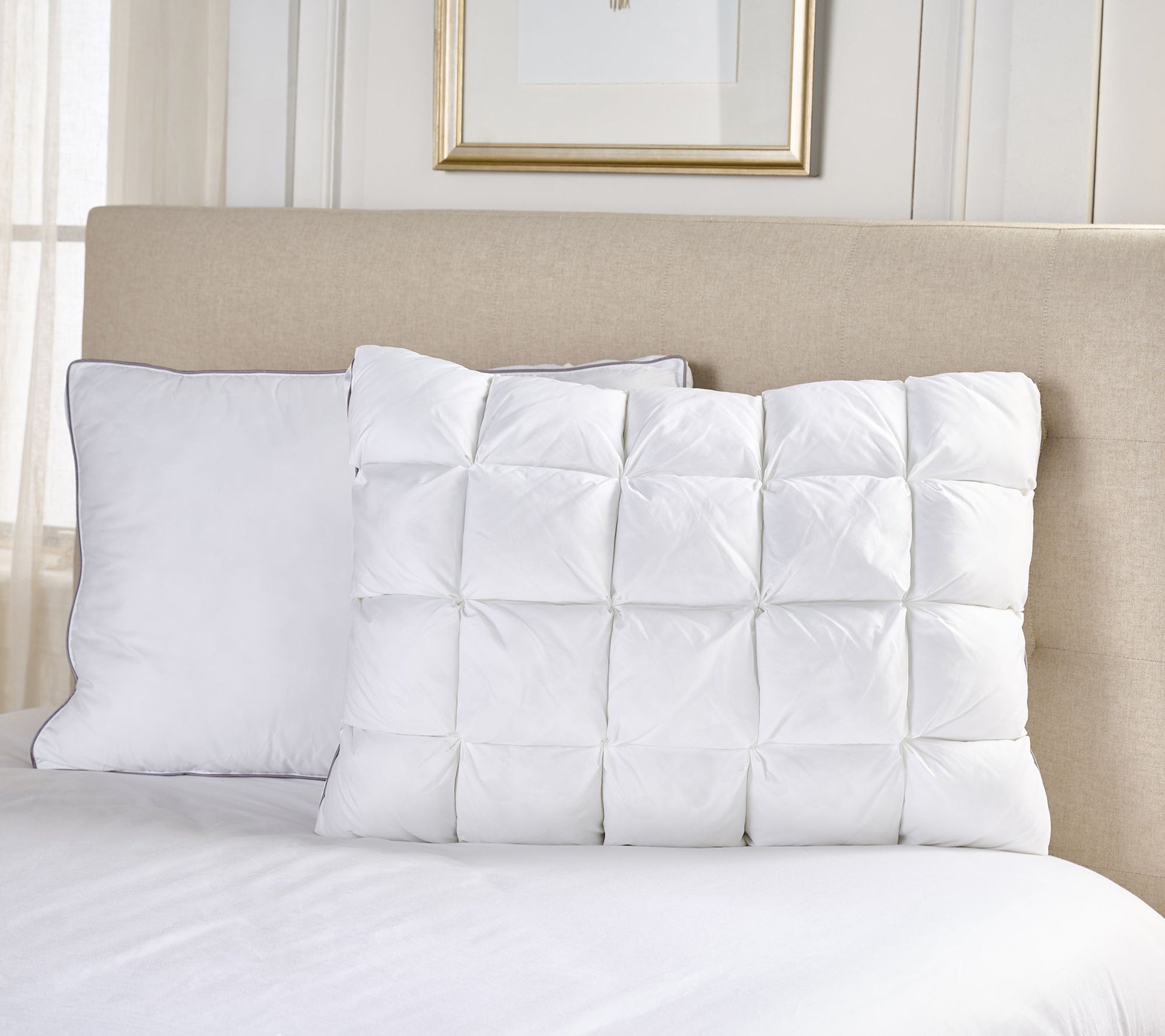 Home Reflections Set of 2 Comfort Cushion Pillows- King