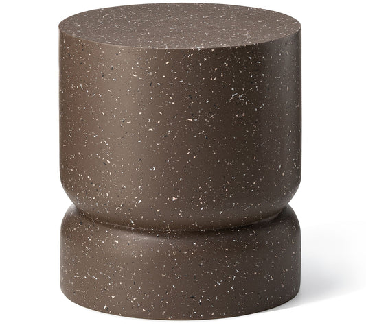 Glitzhome Faux Terrazzo 17" Garden Stool & Plant Stand & Table