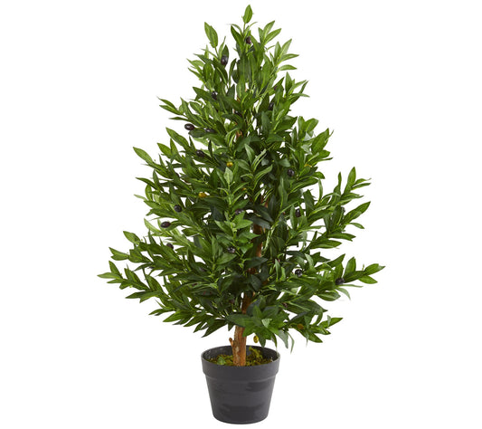 Nearly Natural 35" Olive Cone Topiary UV Resistant