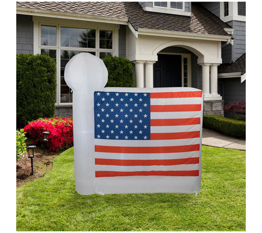 Northlight 6' Inflatable 4th of July American Flag Yard Decor