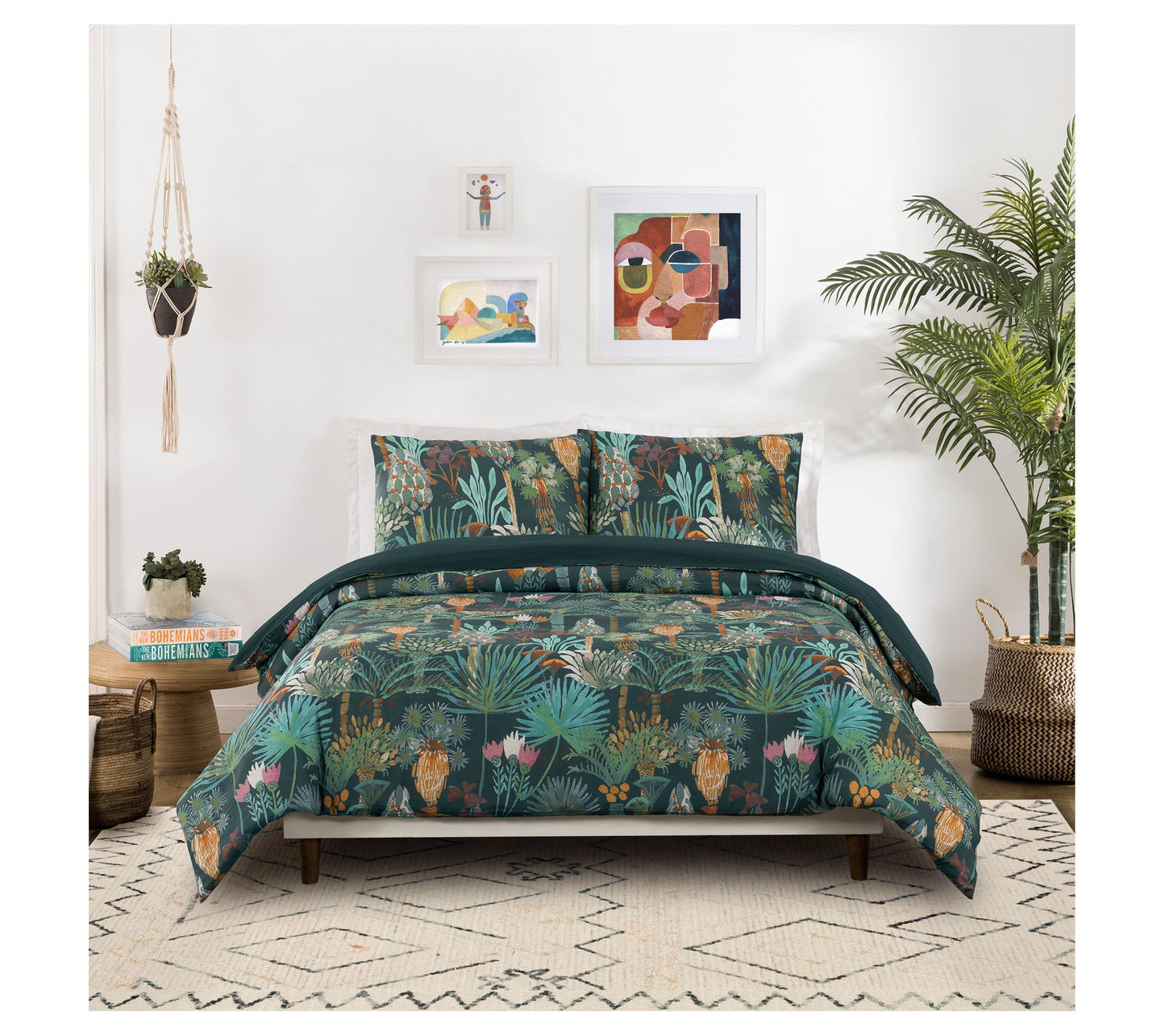 JUNGALOW by Justina Blakeney Phoenix Cotton Duvet Cover Set- K
