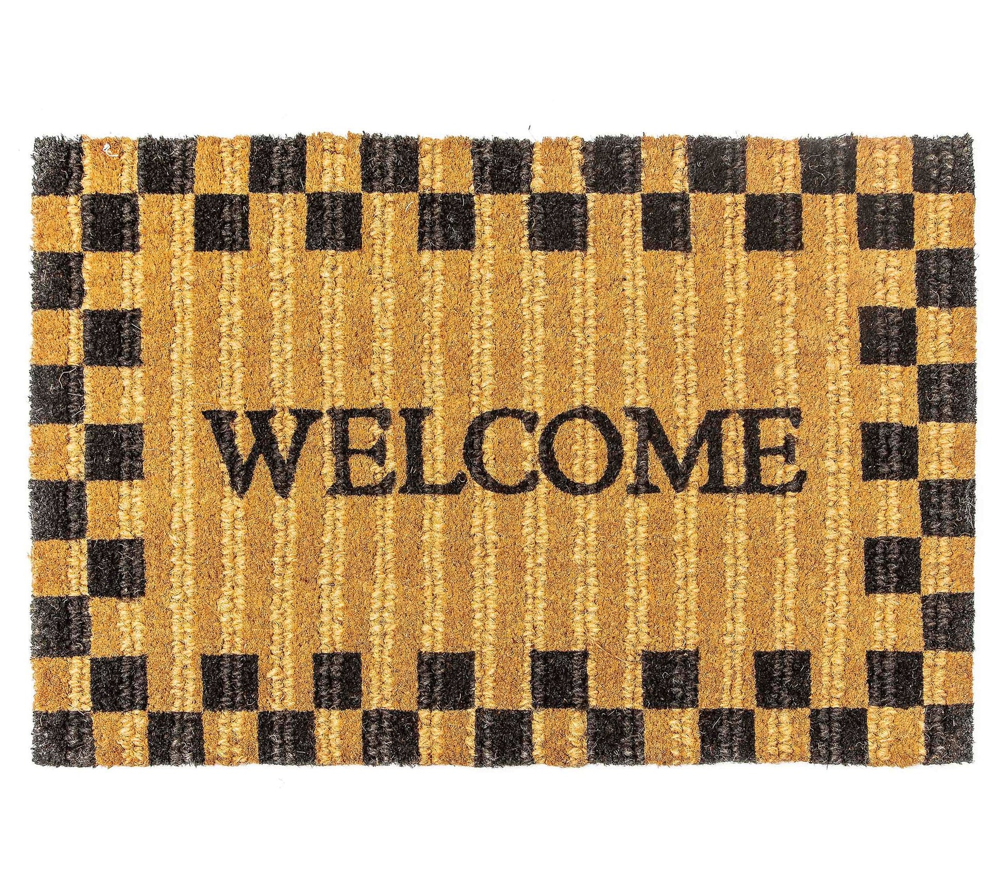 MacKenzie-Childs Welcome Checked Entrance Mat