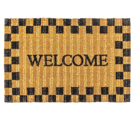 MacKenzie-Childs Welcome Checked Entrance Mat