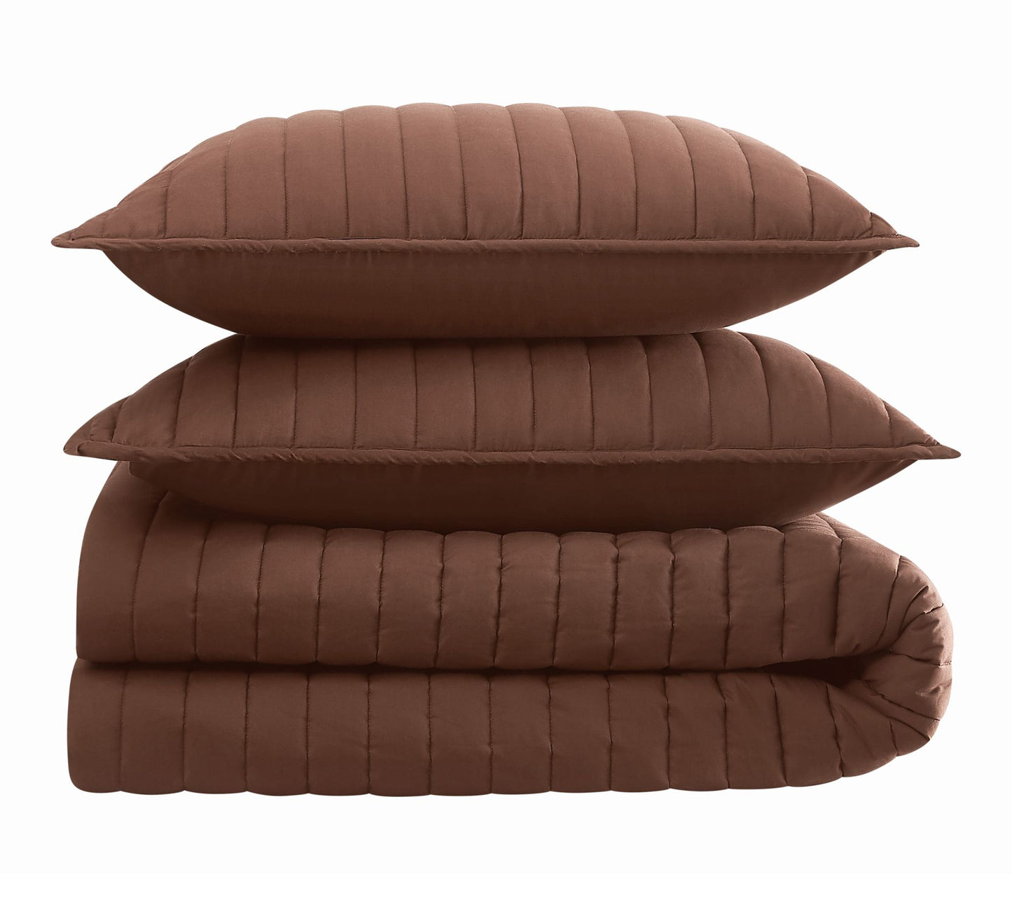 Brooklyn Loom Solid Cotton Percale Full/Queen 3Piece Quilt Set