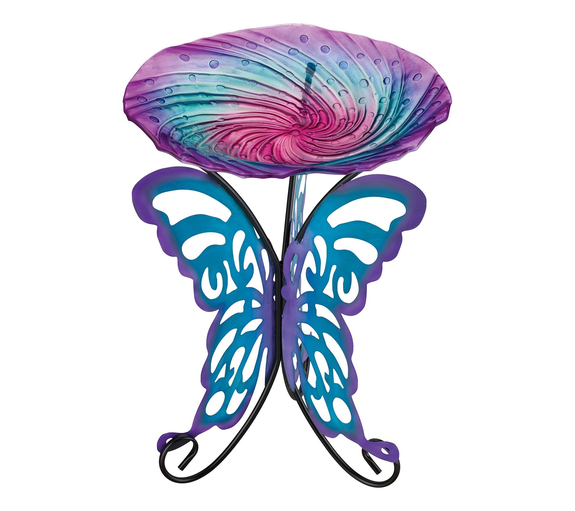 Regal Art & Gift 18" Birdbath w/ Decorative Stad - Butterfly