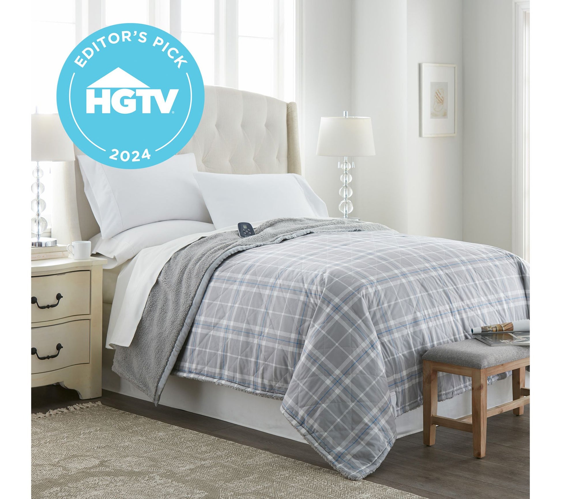 Shavel Micro Flannel Reverse to Sherpa Electric Blanket- Full