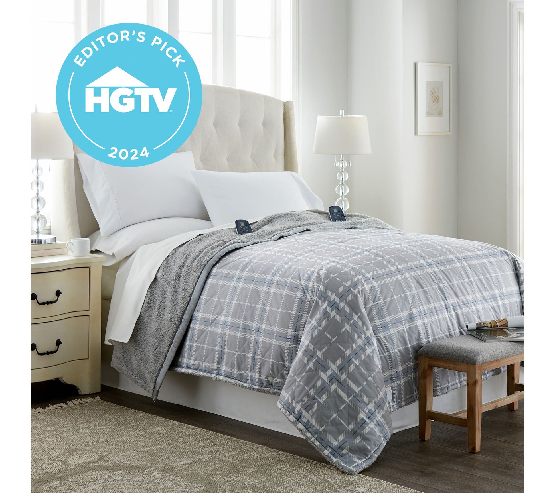 Shavel Micro Flannel Reverse to Sherpa Electric Blanket- King