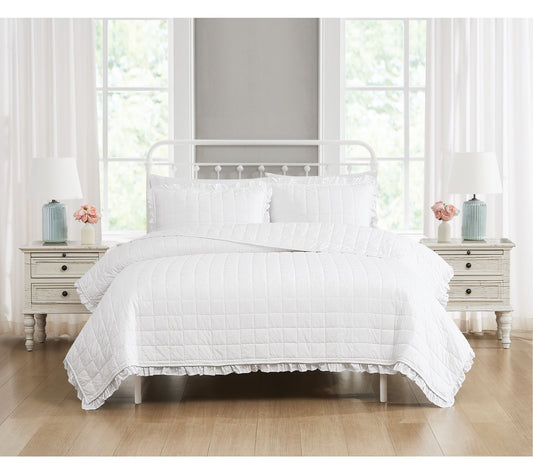 The Farmhouse by Rachel Ashwell Ruffled Twin/TXL Quilt Set