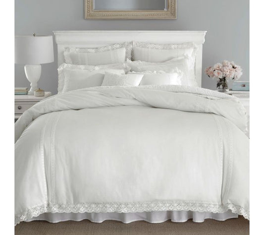 Laura Ashley An nabella White T win Comforter S ham Set
