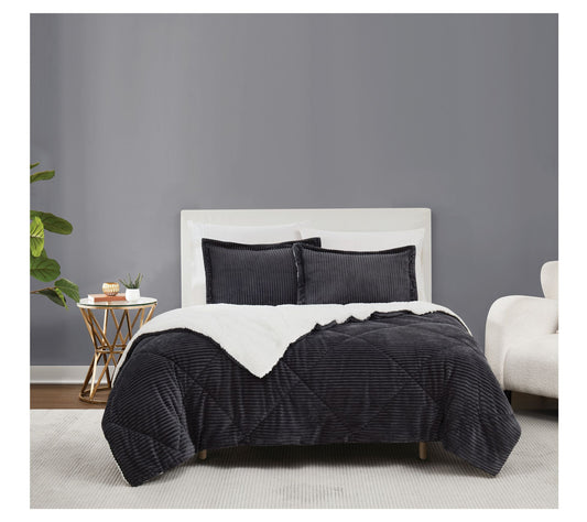 Brooklyn Loom Corduroy King 3 Piece Comforter Set