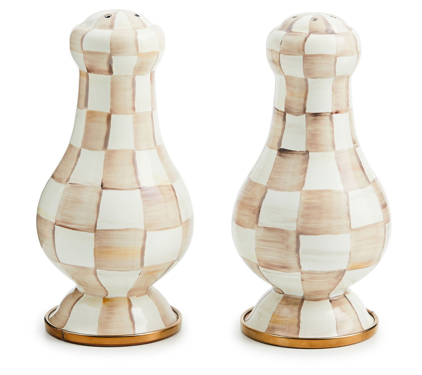 MacKenzie Childs Large Salt and Pepper Shakers