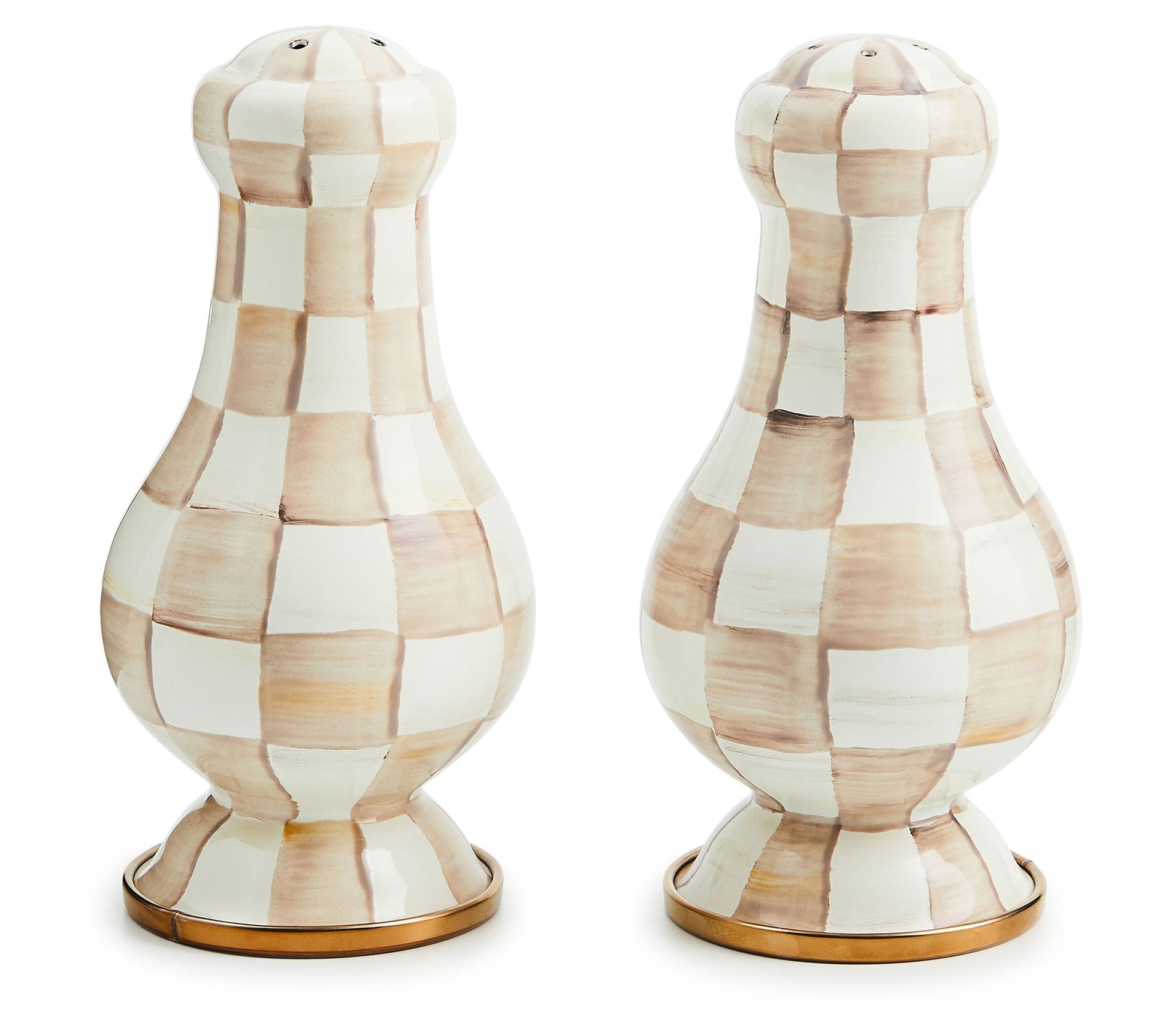 MacKenzie Childs Large Salt and Pepper Shakers