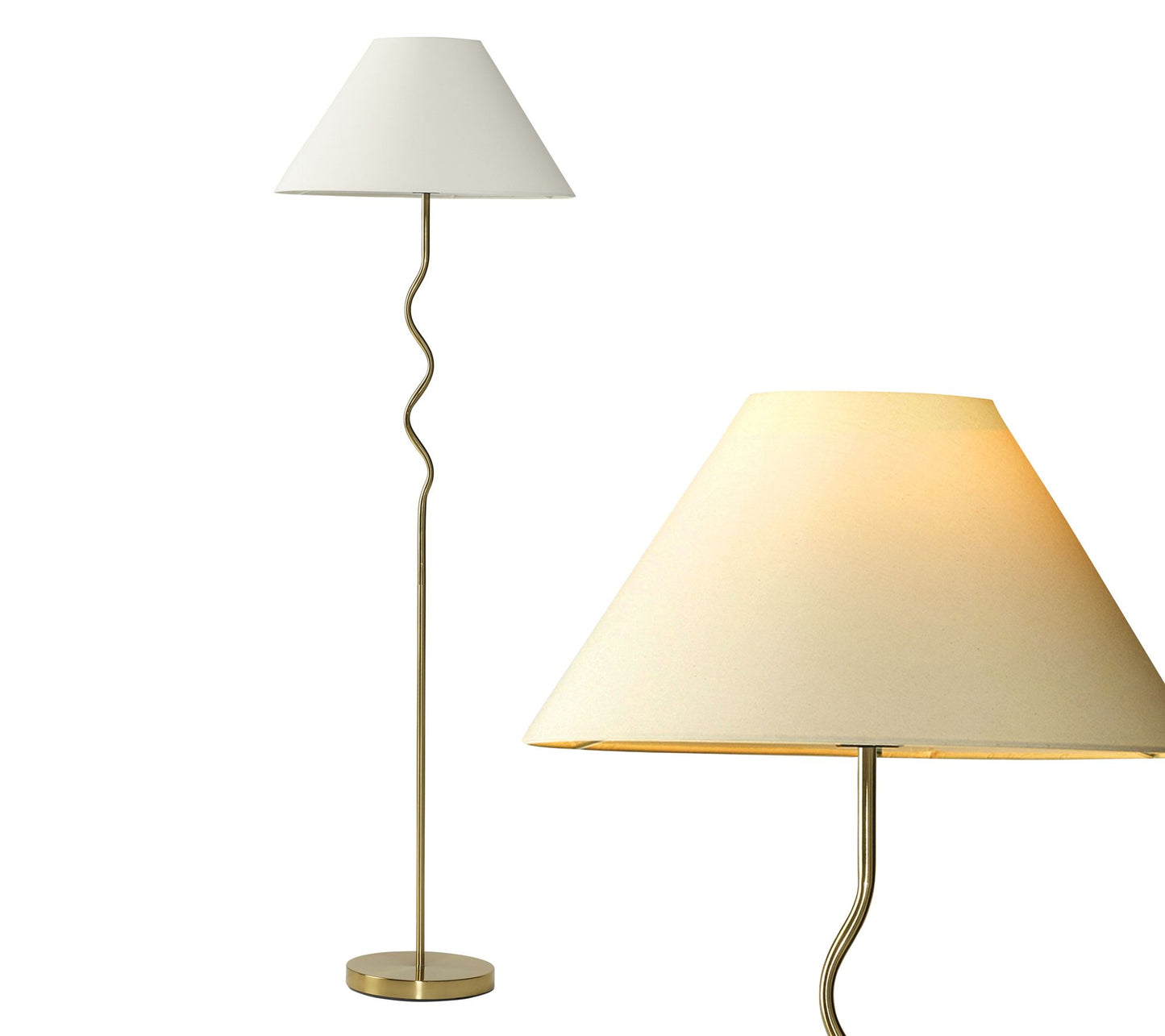 Brightech Squiggle Floor 62" Accent Standing Column Floor Lamp