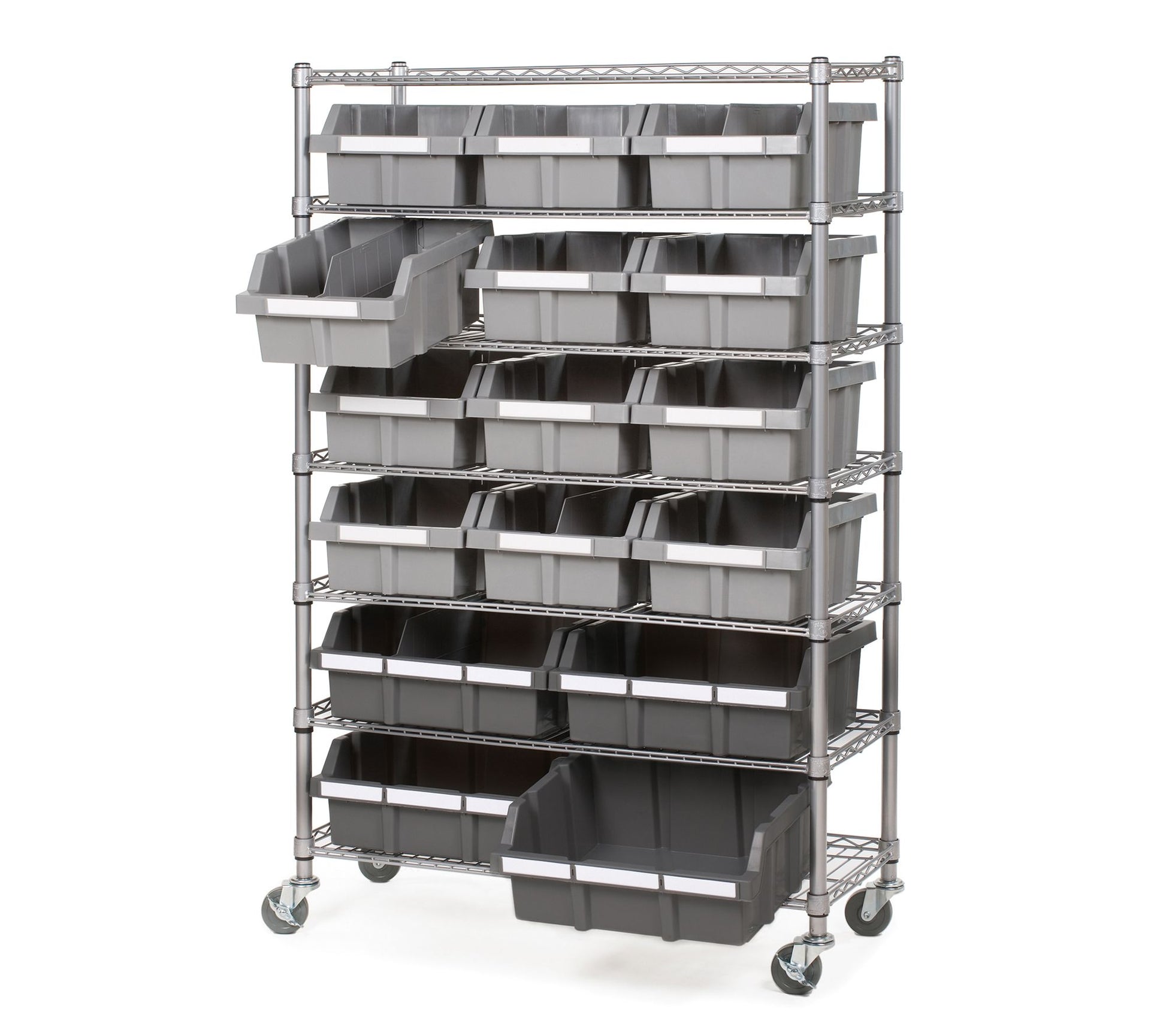 Seville Classics 16-Tier NSF 22-Bin Rack, 36"Wx14.25"D x 56"H