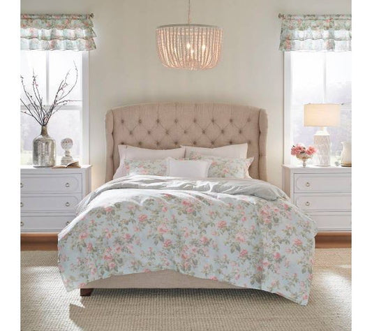 Laura Ashley Ma delynn - Blue K ing Duvet Cover Set