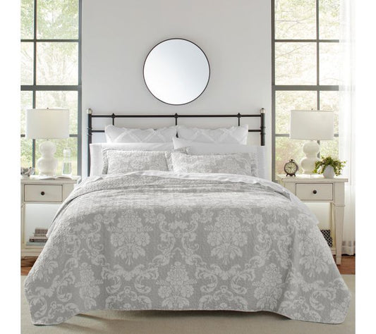 Laura Ashley Venetia Grey King Quilt-Sham Set