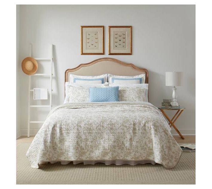 Laura Ashley Amberley Beige King Quilt-Sham Set