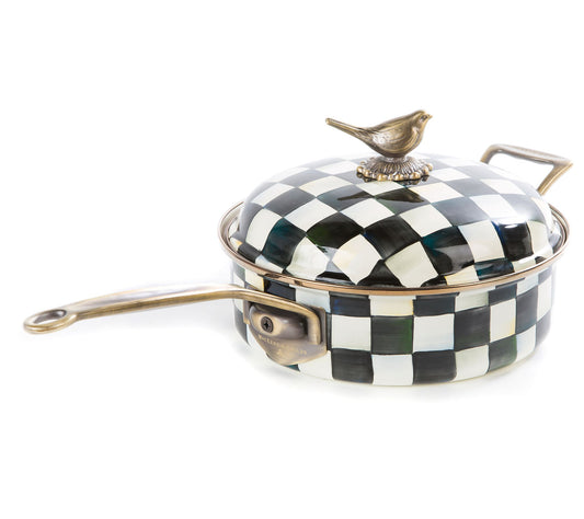 MacKenzie-Childs Courtly Check 3 Quart Saute Pan
