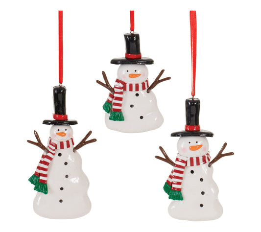 Melrose Clay Snowman Ornament (Set of 12)