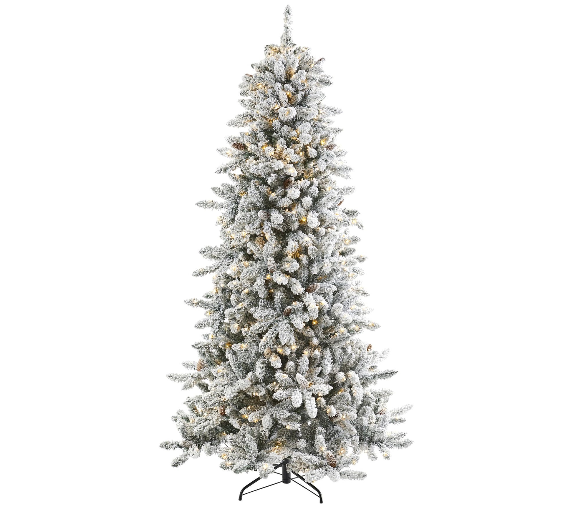 Nearly Natural 7.5' Christmas Tree with Pinecones