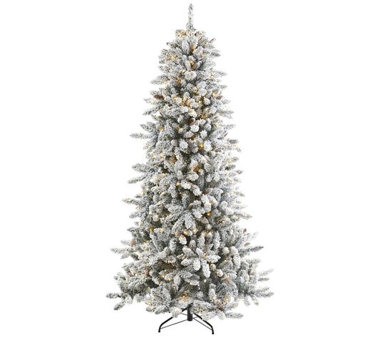 Nearly Natural 7.5' Christmas Tree with Pinecones