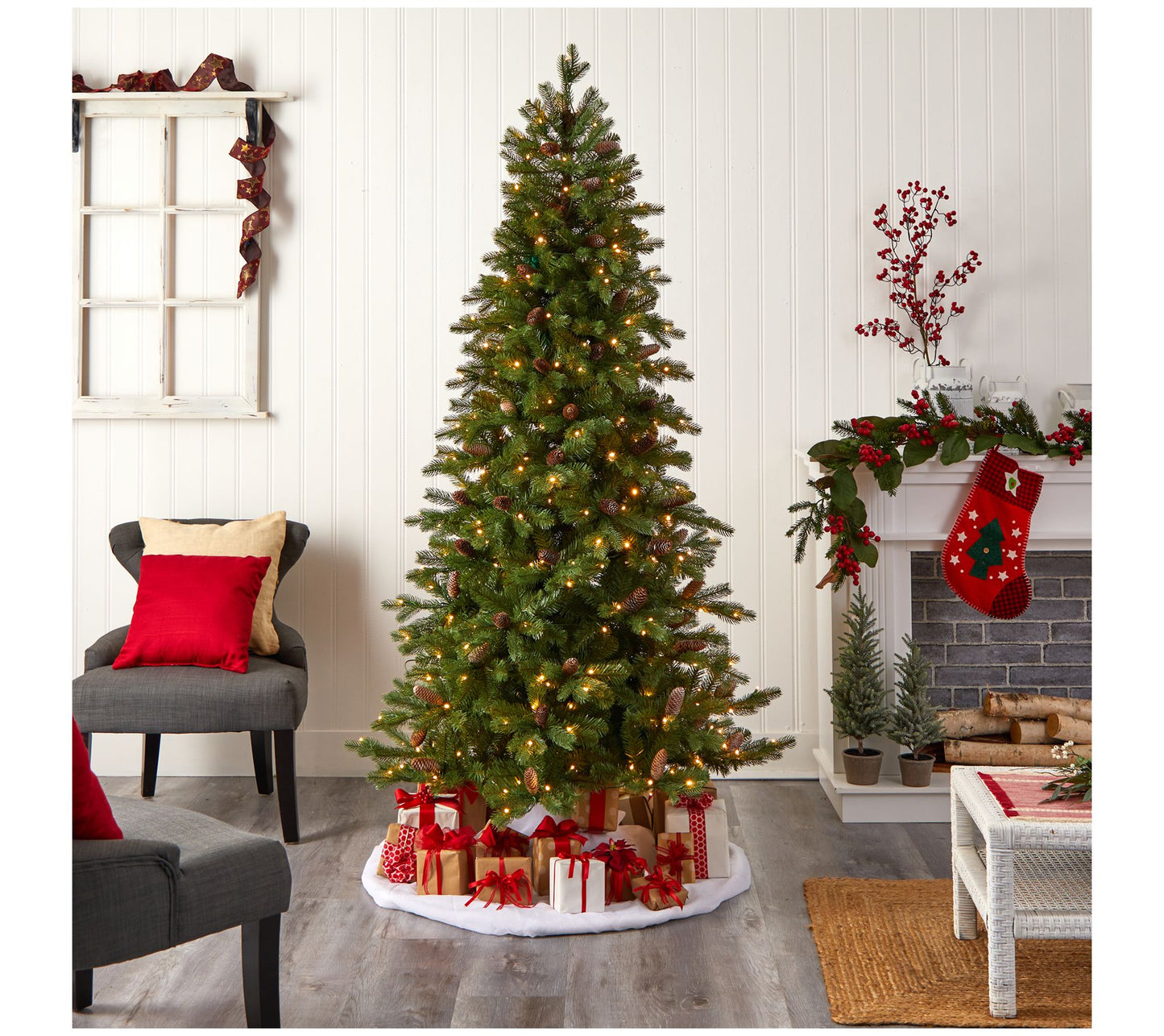 Nearly Natural 7' Fraser Fir Christmas Tree