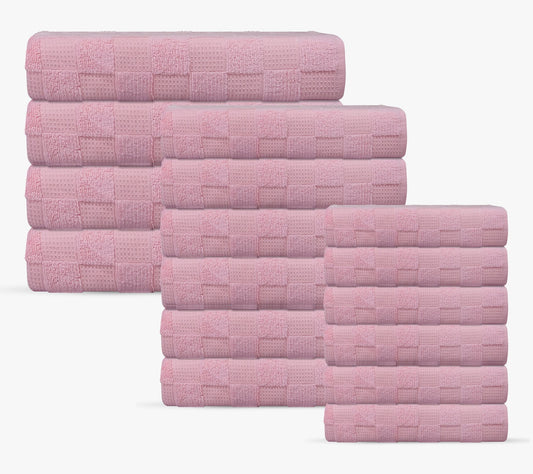 Depera Home Waffle Terry 16 pcs Turkish TowelsSet