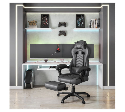 Techni Mobili Executive Reclining Gaming Chair W/Footrest