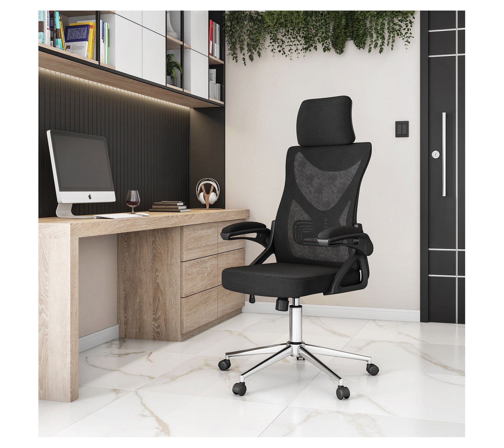 Techni Mobili Essential Ergonomic Office Chairwith Headrest