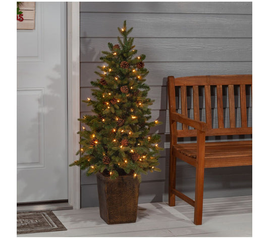 Charming 4ft Potted Natural Cut Georgia Pine bySterling Co.