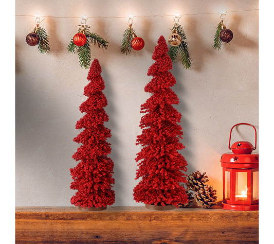 18.5-20.5" Mini Berry Layered Tree Set of 2 b y Valerie