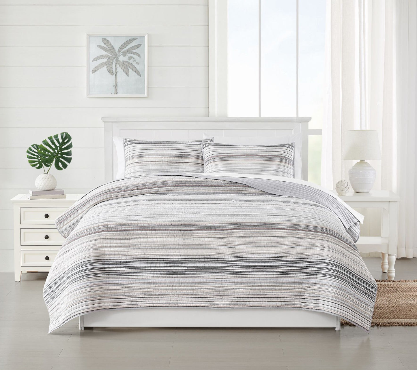 Oceanfront Resort Navarre Yarn Dye Stripe 2pc Twin Quilt Set