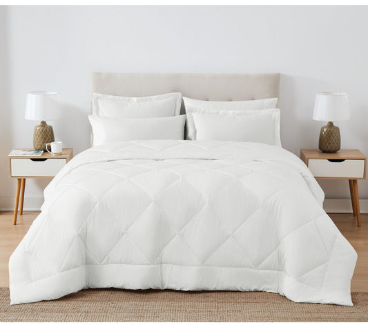Cannon Solid Oversized Percale Full/Queen 3pc Comforter Set
