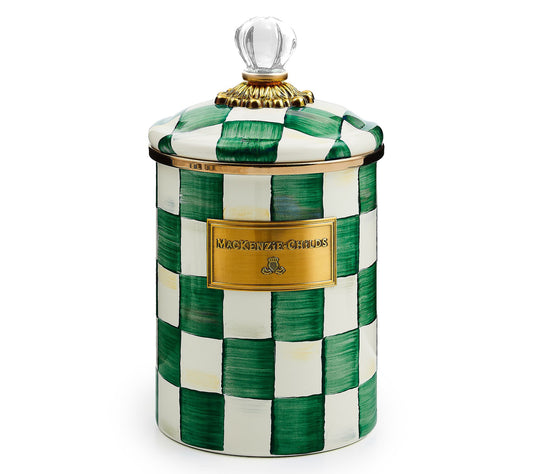 MacKenzie- Childs Enamel Check Medium Canister
