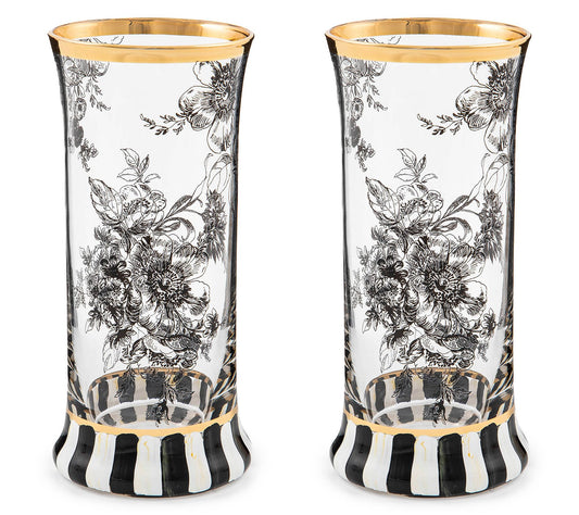 MacKenzie- Childs Set of 2 Highball Glasses