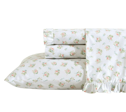 Laura Ashley Roseford Orange Floral King SheetSet