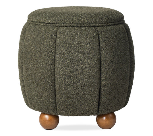 Glitzhome Boucle Upholstered Storage Ottoman and Accent Stool
