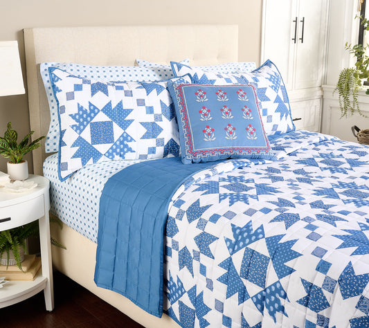 Martha Stewart 3-Piece Coverlet and Sham Set Full/Queen