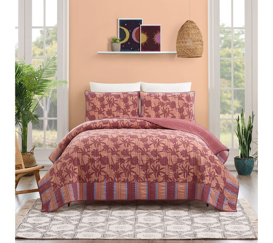 Jungalow Natalia 3pc King Cotton Quilt Set